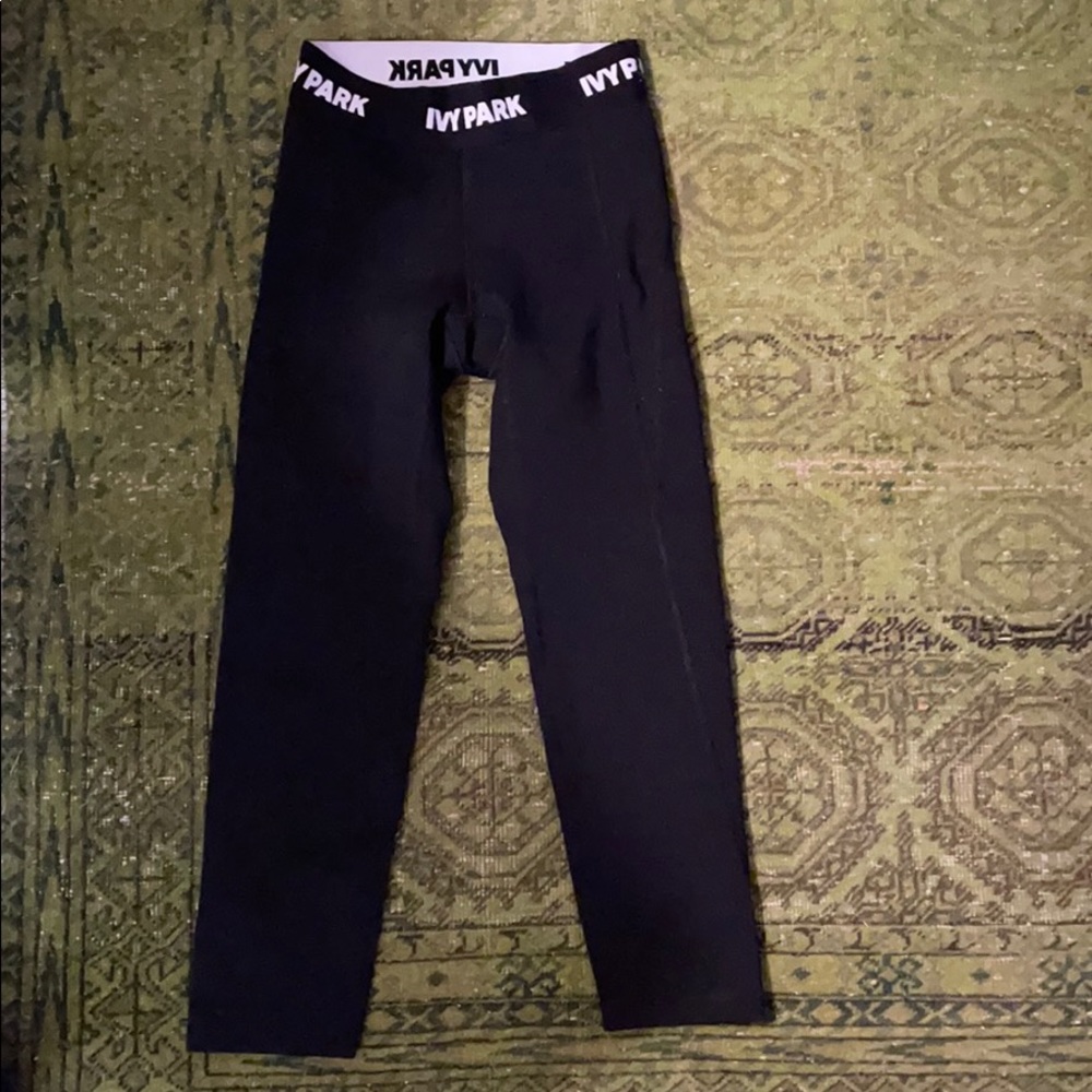 IVY PARK Black Cropped Leggings XXS